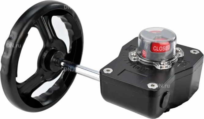 Редуктор четвертьоборотный HGB RQN4-1200Z с индикатором положения, корпус - алюминий, штурвал - 300 мм, квадрат штока 27х27, F10/F12 в Алматы