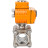 Кран шаровой BV3232P(3pc)-FP-SW-ISO-H Ду65 Ру63 полнопроходной, корпус - нержавеющая сталь SS316, под приварку, с электроприводом QT-N-008EM-O1-220VAC-У1 HARK в Алматы