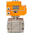 Кран шаровой BV3232P(3pc)-FP-SW-ISO-H Ду65 Ру63 полнопроходной, корпус - нержавеющая сталь SS316, под приварку, с электроприводом QT-N-008EM-O1-220VAC-У1 HARK в Алматы