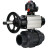 Кран шаровой BV4242E-FP-GRM-ISO Дн15 Ру10 полнопроходной, корпус - НПВХ, шар - НПВХ, уплотнение - EPDM, с пневмоприводом PA-DA-105-1 и БКВ APL-510N EX в Алматы