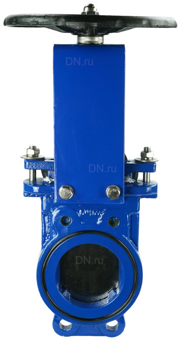 Задвижка шиберная GVKN1331N-2W-Fb-S Ду100 Ру16 двусторонняя, межфланцевая, шпиндель - невыдвижной, корпус - чугун GGG40, шибер - нержавеющая сталь 304, уплотнение - NBR, управление - штурвал в Алматы