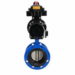 Затвор дисковый поворотный WBV1331E-2W-F-H Ду65 Ру16 фланцевый, корпус - чугун GGG40, диск - нержавеющая сталь 304, уплотнение - EPDM, с пневмоприводом PA-DA-105-1, 4M310-08 DC24V и APL-410N EX