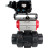 Кран шаровой BV4242E-FP-GRM-ISO Дн15 Ру10 полнопроходной, корпус - НПВХ, шар - НПВХ, уплотнение - EPDM, с пневмоприводом PA-SA-052 и пневмопозиционером YT-1000RSN без обратной связи в Алматы