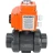 Кран шаровой BV4242E-FP-GRM-ISO Дн40 Ру10 полнопроходной, клеевой с разборным муфтовым соединением, корпус - НПВХ, шар - НПВХ, уплотнение - EPDM, с электроприводом QT-N-003EM-O1-24VDC-У1 HARK в Алматы