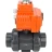 Кран шаровой BV4242E-FP-GRM-ISO Дн40 Ру10 полнопроходной, клеевой с разборным муфтовым соединением, корпус - НПВХ, шар - НПВХ, уплотнение - EPDM, с электроприводом QT-N-003EM-O1-24VDC-У1 HARK в Алматы