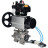 Кран шаровой BV3232P(3pc)-FP-SW-ISO-H Ду100 Ру63 полнопроходной, корпус - нержавеющая сталь SS316, под приварку, с пневмоприводом PA-DA-105-1, пневмораспределителем 4V320-08 AC220V, БКВ APL-410N EX, БПВ AFC2000 в Алматы