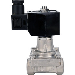 Клапан электромагнитный VS731-PT-NC-220VAC 2″ Ду50 Ру10 соленоидный двухходовой, корпус - нержавеющая сталь 304, уплотнение - PTFE, внутренняя резьба, прямого действия, нормально закрытый, с нулевым перепадом давления, катушка - 220В
