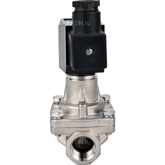 Клапан электромагнитный VS731-PT-NC-220VAC 2″ Ду50 Ру10 соленоидный двухходовой, корпус - нержавеющая сталь 304, уплотнение - PTFE, внутренняя резьба, прямого действия, нормально закрытый, с нулевым перепадом давления, катушка - 220В в Алматы