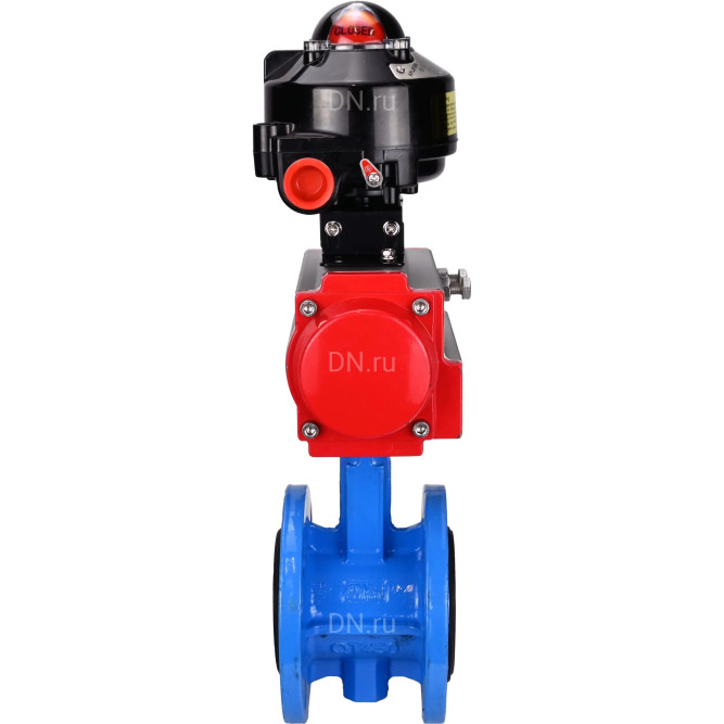 Затвор дисковый поворотный WBV1313E-2W-F-H Ду50 Ру16 фланцевый, корпус - чугун GGG40, диск - чугун GGG40, уплотнение - EPDM, с пневмоприводом PA-DA-105 и БКВ APL-510N EX в Алматы