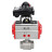 Кран шаровой BV3232P(2pc)-FP-T-ISO-H 3/4″ Ду20 Ру63 полнопроходной двухходовой, нержавеющая сталь SS316, внутренняя резьба, уплотнение - PTFE, с пневмоприводом с возвратными пружинами PA-SA-52 и БКВ APL-210N в Алматы