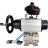 Кран шаровой BV3232P(3pc)-FP-SW-ISO-H Ду100 Ру63 полнопроходной, корпус - нержавеющая сталь SS316, под приварку, с пневмоприводом PA-DA-105-1, пневмораспределителем 4V320-08 AC220V, БКВ APL-410N EX в Алматы