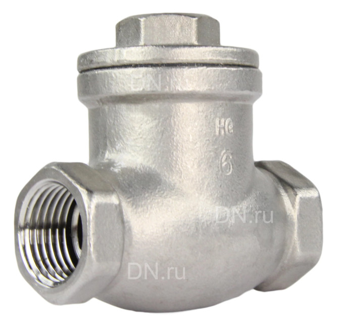 Клапан обратный VC3232P-T 1/2″ Ду15 Ру16 муфтовый, поворотный, корпус - нержавеющая сталь, диск - нержавеющая сталь, уплотнение - PTFE в Алматы
