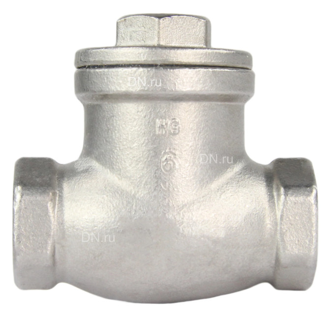 Клапан обратный VC3232P-T 1/2″ Ду15 Ру16 муфтовый, поворотный, корпус - нержавеющая сталь, диск - нержавеющая сталь, уплотнение - PTFE в Алматы