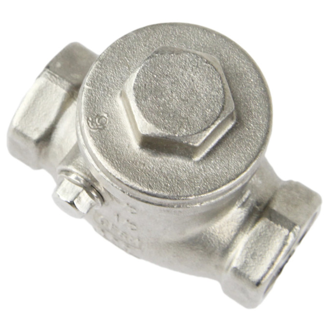 Клапан обратный VC3232P-T 1/2″ Ду15 Ру16 муфтовый, поворотный, корпус - нержавеющая сталь, диск - нержавеющая сталь, уплотнение - PTFE в Алматы