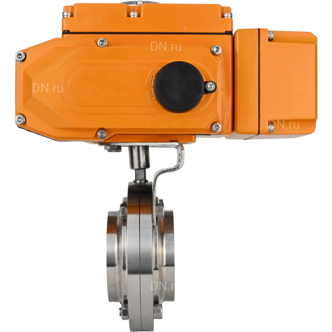 Затвор дисковый поворотный WBV3131E-2W-W-H Ду15 Ру10 под приварку, корпус - пищевая нержавеющая сталь 304, уплотнение - EPDM, с электроприводом QT-N-005EM-A1-220VAC-У1 c датчиком обратной связи и входным управляющим сигналом 4-20мА HARK в Алматы