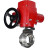 Затвор дисковый поворотный WBV3131E-2W-T-H Ду40 Ру10 резьбовой, корпус - пищевая нержавеющая сталь 304, уплотнение - EPDM, с электроприводом QT-EX-005M-O2-220VAC-У1 с моментной муфтой и штурвалом в Алматы