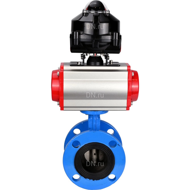 Затвор дисковый поворотный WBV1313E-2W-F-H Ду65 Ру16 фланцевый, корпус - чугун GGG40, диск - чугун GGG40, уплотнение - EPDM, с пневмоприводом PA-DA-105 и БКВ APL-510N EX в Алматы