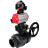 Кран шаровой BV4242E-FP-GRM-ISO Дн40 Ру10 полнопроходной, корпус - НПВХ, шар - НПВХ, уплотнение - EPDM, с пневмоприводом PA-DA-052, пневмораспределителем 4M310-08 DC24V, ручным дублером MON1-250-T26-ISO и БКВ APL-510N EX в Алматы