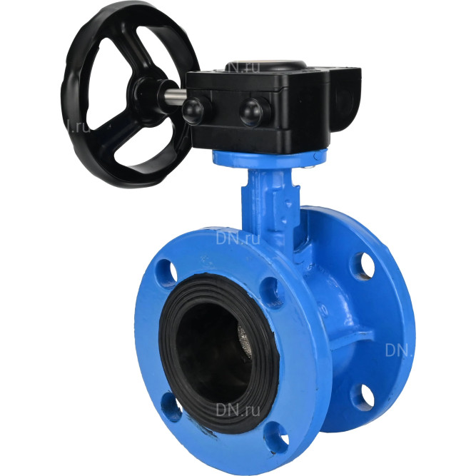 Затвор дисковый поворотный WBV1313E-2W-F-H Ду80 Ру16 фланцевый, корпус - чугун GGG40, диск - чугун GGG40, уплотнение - EPDM, с редуктором HAM RQN1-180Z-T40 в Алматы