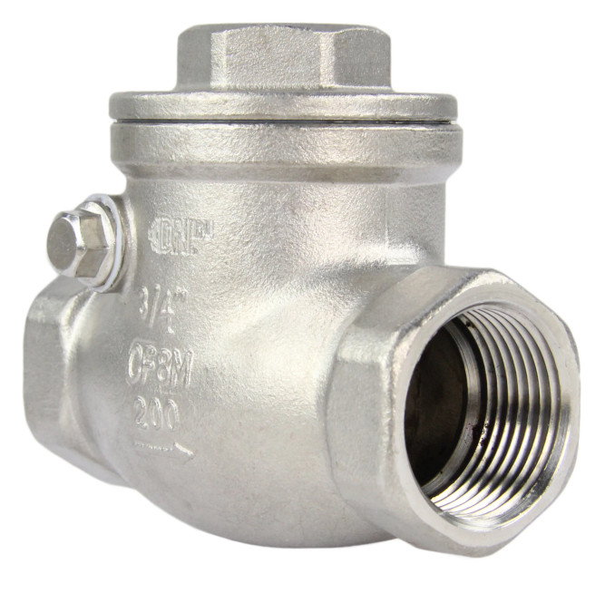 Клапан обратный VC3232P-T 3/4″ Ду20 Ру16 муфтовый, поворотный, корпус - нержавеющая сталь, диск - нержавеющая сталь, уплотнение - PTFE в Алматы