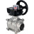 Кран шаровой BV3232P(3pc)-FP-W-ISO-H Ду32 Ру63 полнопроходной двухходовой, нержавеющая сталь SS316, под приварку, уплотнение - PTFE, с ISO фланцем и редуктором HGB RQN1-180Z с индикатором положения в Алматы