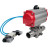 Кран шаровой BV3131P(3pc)-FP-W-ISO-H LONG Ду32 Ру40 полнопроходной, корпус - нержавеющая сталь 304, уплотнение - PTFE, под приварку, с пневмоприводом PA-SA-083 и пневмораспределителем 4V320-08 AC220V в Алматы
