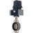Затвор дисковый поворотный WBV3232N-2W-Fb-H Ду100 Ру16, корпус - нержавеющая сталь AISI 316L, диск - нержавеющая сталь 316L, уплотнение - NBR, с электроприводом QTSA-N-020EM-O0-220VAC с пружинным возвратом в Алматы