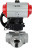Кран шаровой BV3232P(4pc)-SP-3WL-T-ISO-H Ду40 Ру63 стандартнопроходной трехходовой L-тип, нерж. сталь SS316, внутренняя резьба, уплотнение - PTFE, с пневмоприводом PA-DA-065 и ручным дублером MON1-250-T26-ISO в Алматы
