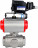Кран шаровой BV3232P(4pc)-SP-3WL-T-ISO-H Ду25 Ру63 стандартнопроходной, внутренняя резьба, нержавеющая сталь SS316, L-типа, c пн.приводом PA-DA-052 двойного действия и электропневматическим позиционером YT-1000RSN с обратной связью в Алматы