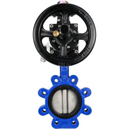 Затвор дисковый поворотный WBV1631N-2W-Fb-H Ду125 Ру16 LUG корпус - чугун QT450, диск - нержавеющая сталь 304, уплотнение - NBR, с пневмоприводом PA-DA-105-1, пневмораспределителем 4M310-08 AC220V и БКВ APL-210N