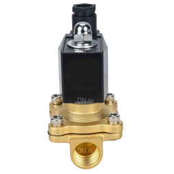 Клапан электромагнитный VS300-VT-NC-24VDC 2″ Ду50 Ру10, соленоидный двухходовой, корпус - латунь, уплотнение - Viton, резьбовой, нормально-закрытый, прямого действия, катушка - 24В