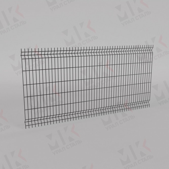 3Д забор черный (RAL 9005) 2500х3000х1.5 Medium в Алматы
