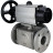 Кран шаровой BV3232P(4pc)-FP-3WL-F Ду100 Ру16 полнопроходной трехходовой, фланцевый, корпус - нержавеющая сталь SS316, с пневмоприводом PA-DA-105-1 двойного действия в Алматы