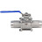 Кран шаровой BV3131P(3pc)-FP-W-ISO-H LONG Ду65 Ру25 полнопроходной, трехсоставной, корпус - нержавеющая сталь 304, уплотнение - PTFE, под приварку, с рукояткой в Алматы