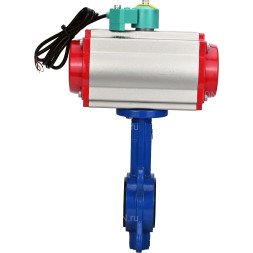 Затвор дисковый поворотный WBV1413E-2W-Fb-H Ду80 Ру16, корпус - чугун GGG50, диск - чугун GGG40, уплотнение - EPDM, с пневмоприводом PA-SA-083 и магнитным переключателем ALS200D