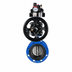 Затвор дисковый поворотный WBV1331E-2W-F-H Ду100 Ру16 фланцевый, корпус - чугун GGG40, диск - нержавеющая сталь 304, уплотнение - EPDM, с пневмоприводом PA-DA-105-1, 4M310-08 DC24V, APL-410N EX и AFC2000