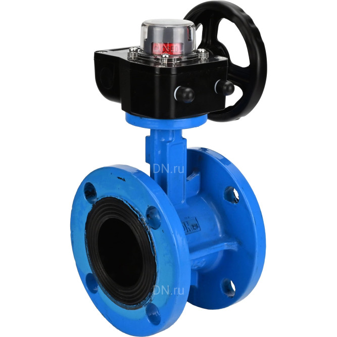 Затвор дисковый поворотный WBV1313E-2W-F-H Ду200 Ру16 фланцевый, корпус - чугун GGG40, диск - чугун GGG40, уплотнение - EPDM, с редуктором HGB RQN3-680Z в Алматы