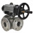 Кран шаровой BV3232P(4pc)-FP-3WL-F Ду100 Ру16 полнопроходной трехходовой, фланцевый, корпус - нержавеющая сталь SS316, с пневмоприводом PA-DA-105-1 двойного действия и пневмораспределителем 4M310-08 AC220V в Алматы