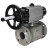 Кран шаровой BV3232P(4pc)-FP-3WL-F Ду100 Ру16 полнопроходной трехходовой, фланцевый, корпус - нержавеющая сталь SS316, с пневмоприводом PA-DA-105-1 двойного действия и пневмораспределителем 4M310-08 AC220V в Алматы
