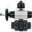 Кран шаровой BV4242E-FP-GRM-ISO Дн100 Ру10 полнопроходной, корпус - НПВХ, шар - НПВХ, уплотнение - EPDM, с пневмоприводом PA-DA-105-1 и БКВ APL-510N EX в Алматы