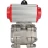 Кран шаровой BV3232P(3pc)-FP-SW-ISO-H Ду65 Ру63 полнопроходной, корпус - нержавеющая сталь SS316, под приварку, с пневмоприводом PA-DA-105, пневмораспределителем 4M310-08 AC220V в Алматы