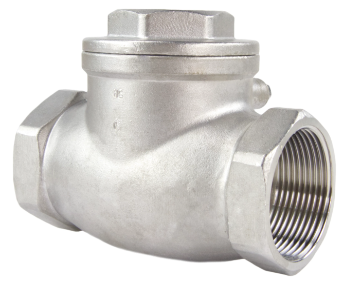 Клапан обратный VC3232P-T 2″ 1/2 Ду65 Ру16 муфтовый, поворотный, корпус - нержавеющая сталь, диск - нержавеющая сталь, уплотнение - PTFE в Алматы