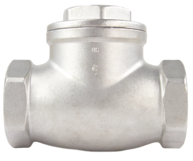 Клапан обратный VC3232P-T 2″ 1/2 Ду65 Ру16 муфтовый, поворотный, корпус - нержавеющая сталь, диск - нержавеющая сталь, уплотнение - PTFE в Алматы