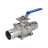 Кран шаровой BV3131P(3pc)-FP-W-ISO-H LONG Ду125 Ру16 полнопроходной, трехсоставной, корпус - нержавеющая сталь 304, уплотнение - PTFE, под приварку, с рукояткой в Алматы