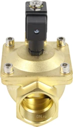 Клапан электромагнитный VS400-ET-NC-24VDC 1 1/2″ Ду40 Ру16, соленоидный двухходовой, корпус - латунь, уплотнение - EPDM, резьбовой, нормально-закрытый, пилотный, катушка - 24В