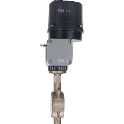 Затвор дисковый поворотный WBV3131P-2W-Fb-H Ду50 Ру16 межфланцевый, корпус - нержавеющая сталь 304, диск - нержавеющая сталь 304, уплотнение - PTFE, с электроприводом четвертьоборотным QTSA-N-003EM-O0-220VAC с пружинным возвратом