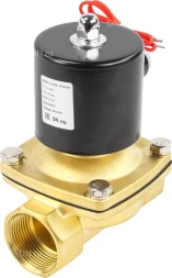 Клапан электромагнитный VS100-ET-NC-24VAC 1 1/4″ Ду32 Ру10 прямого действия двухходовой, корпус - латунь, присоединение - внутренняя резьба, уплотнение - EPDM, нормально-закрытый, катушка - 24 В AC