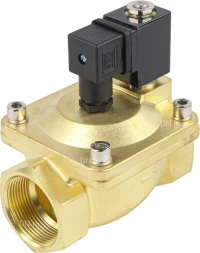 Клапан электромагнитный VS400-ET-NC-24VDC 2″ Ду50 Ру16, соленоидный двухходовой, корпус - латунь, уплотнение - EPDM, резьбовой, нормально-закрытый, пилотный, катушка - 24В