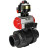 Кран шаровой BV4242E-FP-GRM-ISO Дн65 Ру10 полнопроходной, корпус - НПВХ, шар - НПВХ, уплотнение - EPDM, с пневмоприводом PA-SA-065, пневмораспределителем 4M310-08 AC220V и БКВ APL-510N EX в Алматы