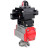 Кран шаровой BV3232P(4pc)-SP-3WL-T-ISO-H Ду20 Ру63 стандартнопроходной трехходовой L-тип, нержавеющая сталь SS316, внутренняя резьба, уплотнение - PTFE, с пневмоприводом PA-SA-52 и блоком концевых выключателей APL-410N EX в Алматы